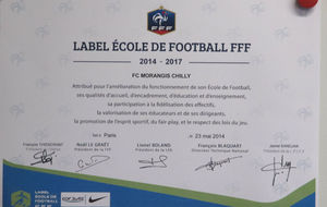 Renouvellement Label Ecole de FOOTBALL